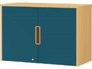 Image de Surmeuble 92 avec portes et serrure - bleu émeraude - M