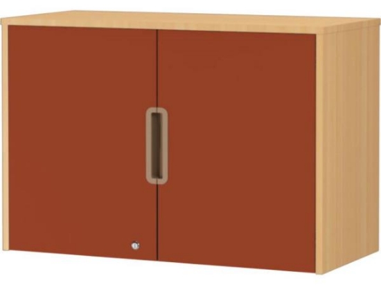 Image de Surmeuble 92 avec portes et serrure - Brique - M