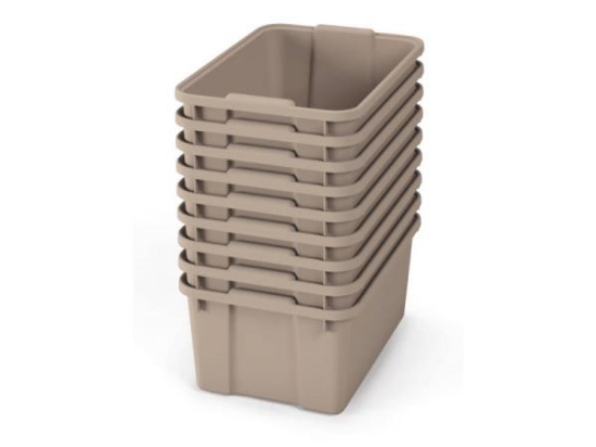 Image de Grands bacs en plastique - beige éco - 09