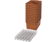 Image de Grands bacs en plastique avec glissières - éco sienne - 12