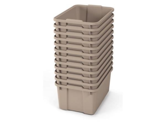 Image de Grands bacs en plastique - éco beige - 12