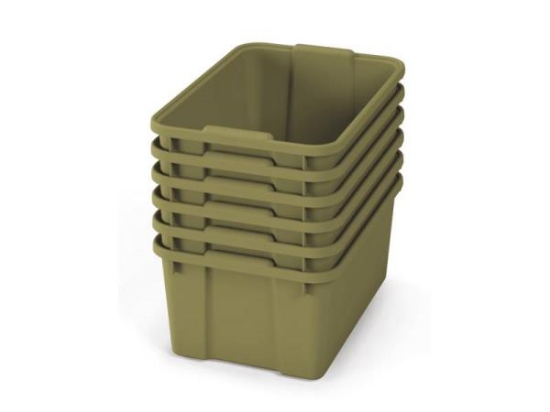 Image de Grands bacs en plastique - éco vert clair - 06