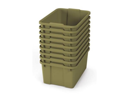 Image de Grands bacs en plastique - éco vert clair - 09