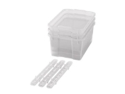 Image de Grands bacs en plastique avec glissières - transparent - 03