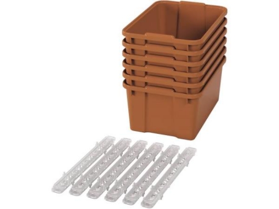 Image de Grands bacs en plastique avec glissières - éco sienne - 06