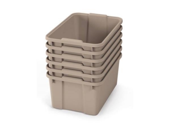 Image de Grands bacs en plastique - beige éco - 06