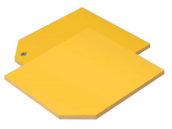 Image de CLASSICAL Portes de rangement hautes avec serrure S jaune