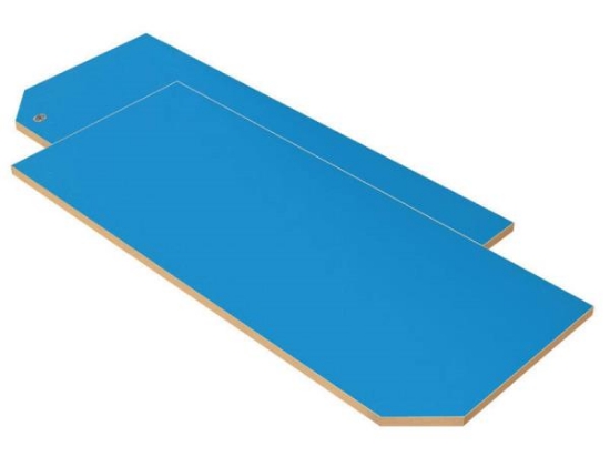 Image de CLASSICAL Portes de rangement hautes avec serrure X bleu