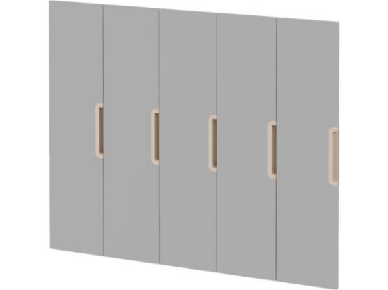 Image de Portes avec poignée pour vestiaire Vita 5 - Gris