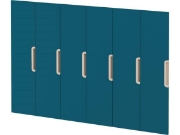 Image de Portes avec poignée pour vestiaire Vita 6 - Bleu émeraude