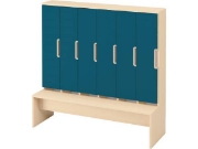 Image de Portes avec poignée pour vestiaire Vita 6 - Bleu émeraude