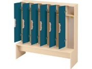 Image de Portes avec poignée pour vestiaire Vita 6 - Bleu émeraude