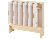 Image de Portes avec poignée pour vestiaire Vita 6 - Blanc