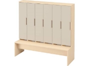 Image de Portes avec poignée pour vestiaire Vita 6 - Sable