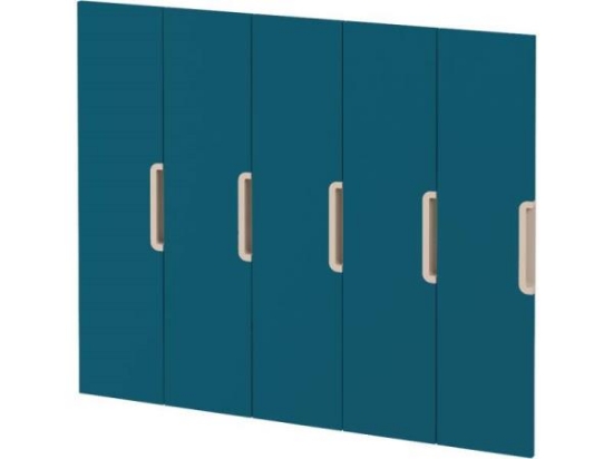 Image de Portes avec poignée pour vestiaire Vita 5 - Bleu émeraude