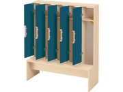 Image de Portes avec poignée pour vestiaire Vita 5 - Bleu émeraude