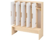 Image de Portes avec poignée pour vestiaire Vita 5 - Blanc