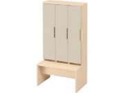 Image de Portes avec poignée pour vestiaire Vita 3 - Sable