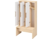 Image de Portes avec poignée pour vestiaire Vita 3 - Blanc