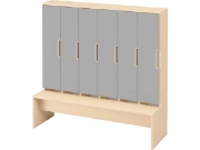 Image de Portes avec poignée pour vestiaire Vita 6 - Gris