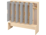 Image de Portes avec poignée pour vestiaire Vita 6 - Gris