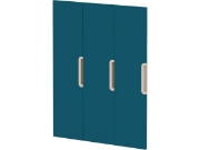 Image de Portes avec poignée pour vestiaire Vita 3 - Bleu émeraude