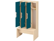 Image de Portes avec poignée pour vestiaire Vita 3 - Bleu émeraude