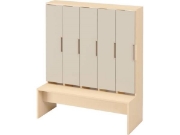 Image de Portes avec poignée pour vestiaire Vita 5 - Sable