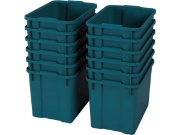 Image de Bacs en plastique extra larges - vert mer éco - 12