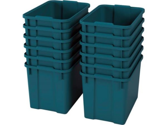 Image de Bacs en plastique extra larges - vert mer éco - 12