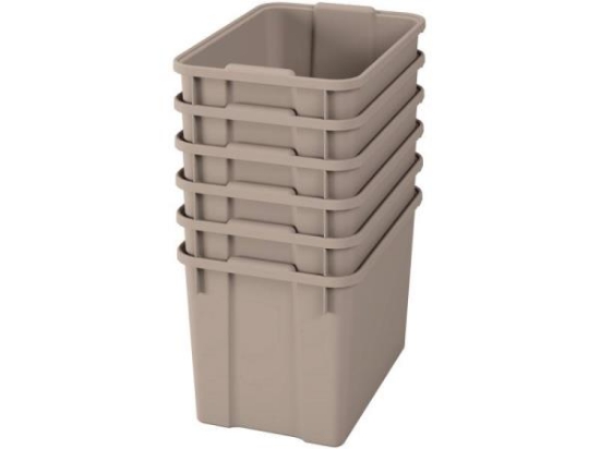 Image de Bacs en plastique extra grands - beige éco - 06