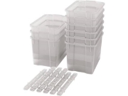 Image de Bacs en plastique extra grands avec glissières - transparents - 09