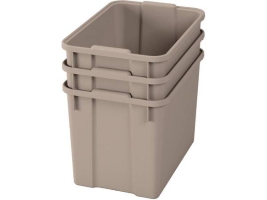 Image de Bacs en plastique extra grands - beige éco - 03