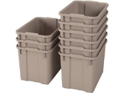 Image de Bacs en plastique extra grands - éco beige - 09