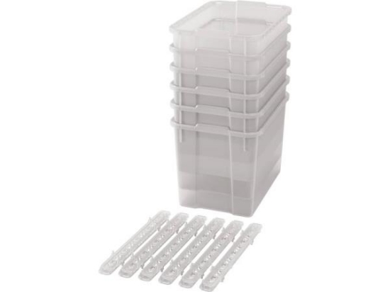 Image de Bacs en plastique extra grands avec glissières - transparent - 06