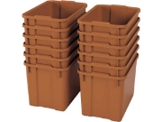 Image de Bacs en plastique extra larges - eco sienna - 12