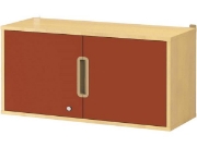 Image de Armoire suspendue 92 avec portes et serrure - Brique