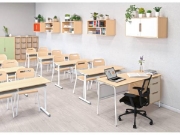 Image de Armoire suspendue 92 avec portes et serrure - Brique