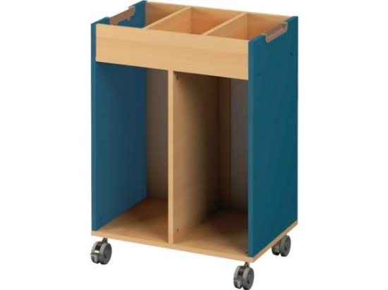 Image de Meuble mobile pour bacs - bleu émeraude