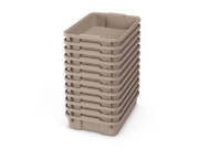 Image de 12 petits bacs plastiques - beige éco - 12