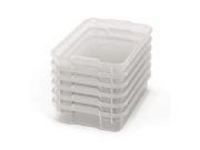 Image de 6 petits bacs en plastique Optima - transparents