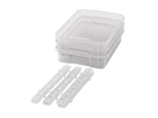 Image de Petits bacs en plastique avec glissières - Transparent - 03