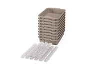 Image de Petits bacs en plastique avec glissières - eco beige - 09