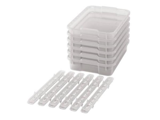 Image de Petits bacs en plastique avec glissières - Transparent - 06