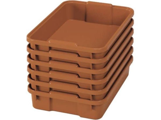 Image de Petits bacs en plastique Optima - éco sienne - 06