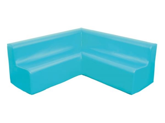 Image de Soft Sofas grand canapé d'angle bleu clair
