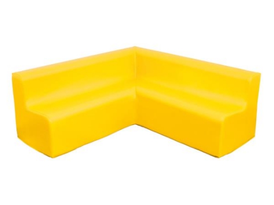 Image de Soft Sofas Grand canapé d’angle jaune clair