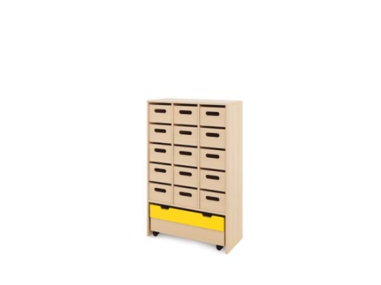 Image de Meuble de rangement XL avec bacs en MDF profonds + conteneur - Eko