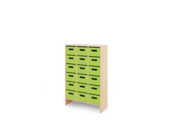 Image de Meuble de rangement XL avec bacs profonds en MDF - Vert