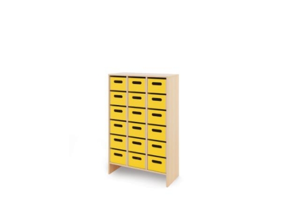 Image de Meuble de rangement XL avec bacs en MDF profonds - Jaune